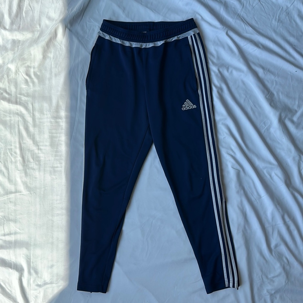 Blue Adidas track pants - M